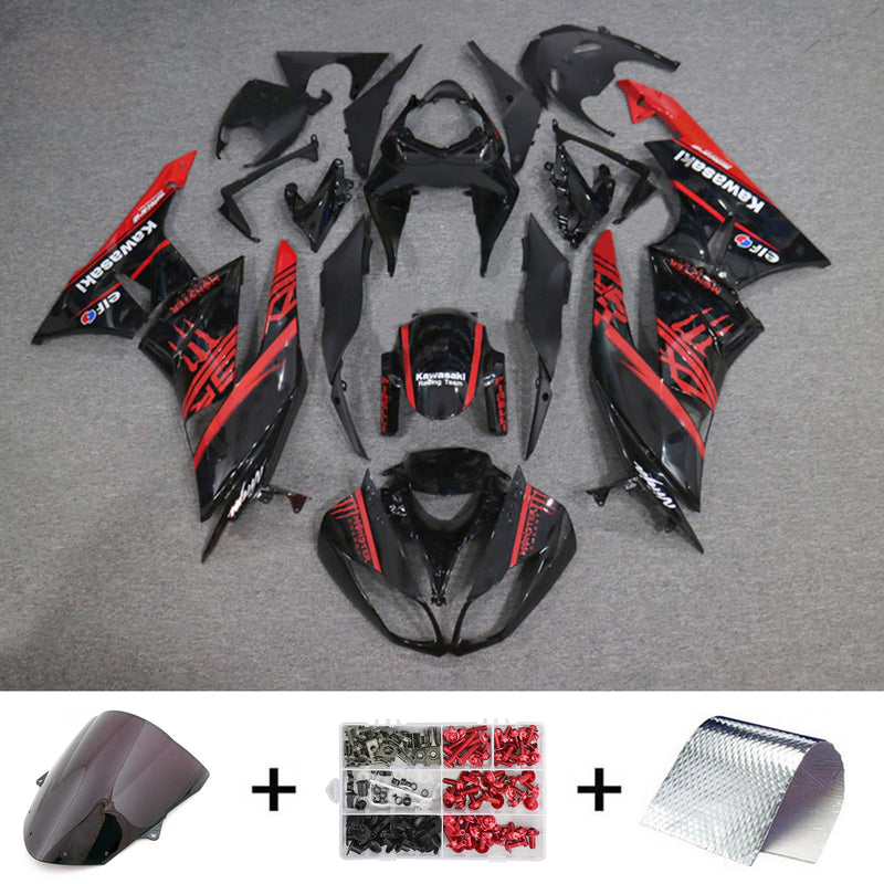 Amotopart Kawasaki ZX6R 636 2009-2012 Fairing Kit Bodywork Plastic ABS