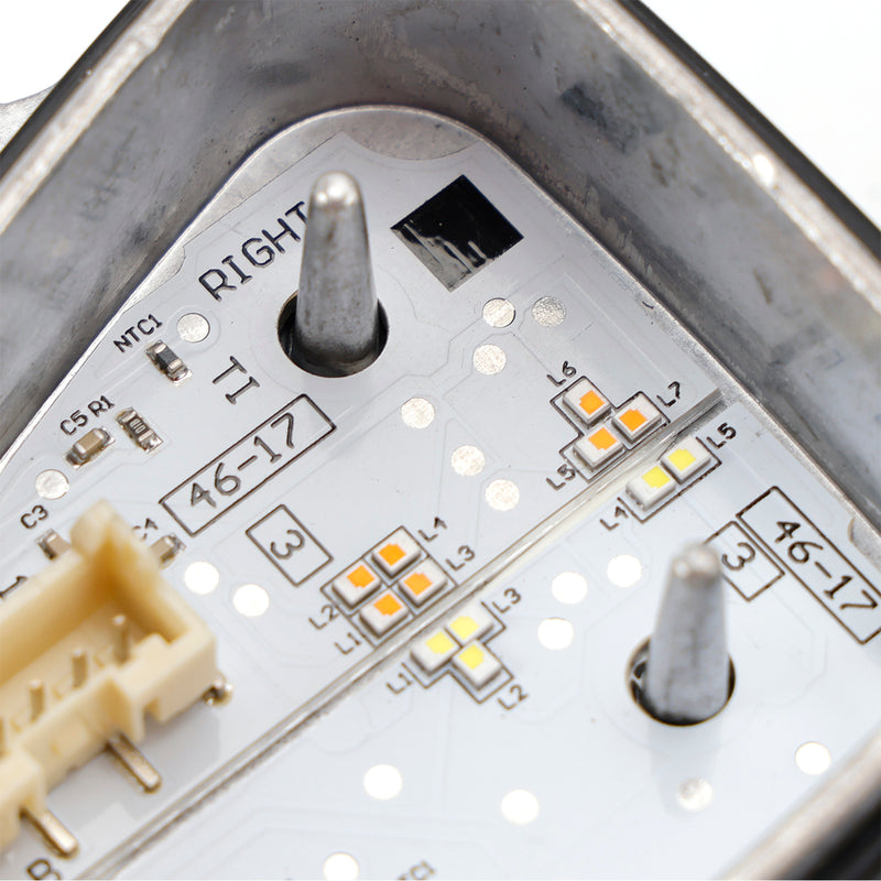 2PCS Left+Right Headlight LED DRL Module With Heat Sink 6F0941475/76 For SEAT