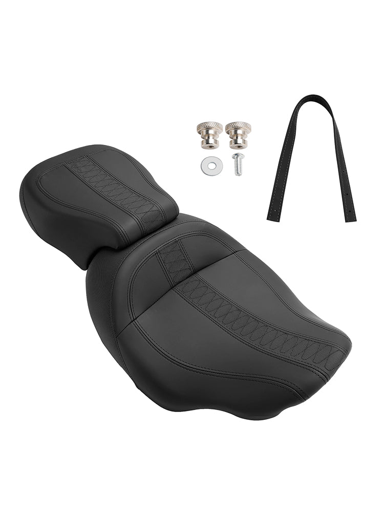 Rider Passenger Seat Front Rear Cushion Fit Orange For Touring Cvo Glide 23-24 Orange