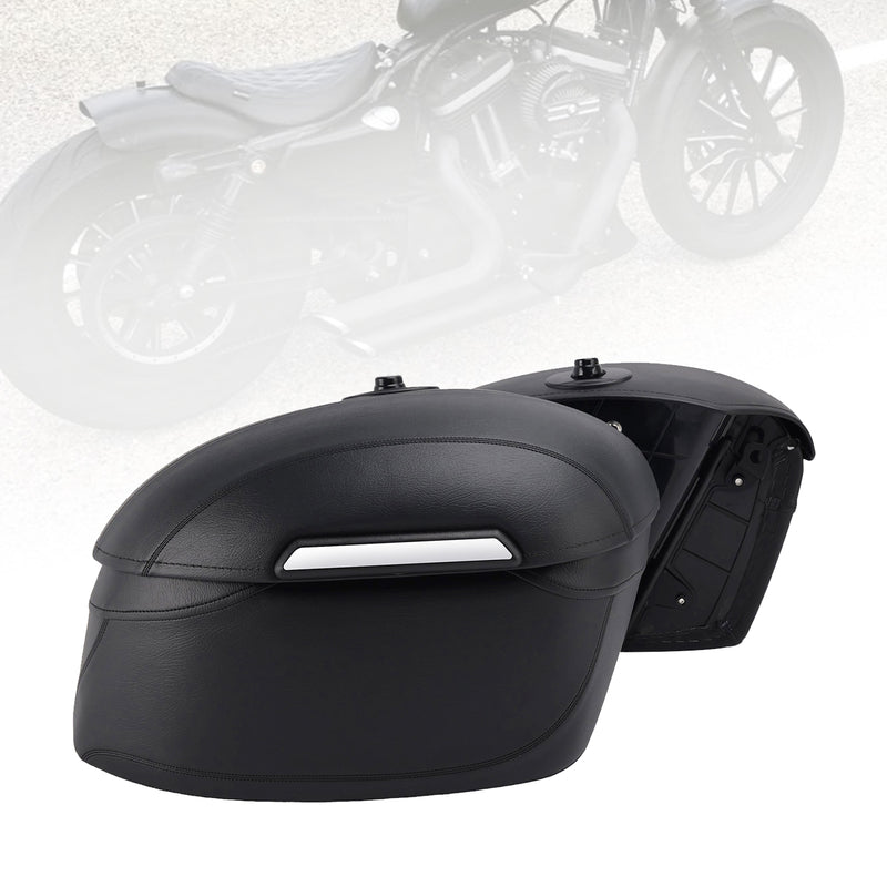 Side Saddle Bag Mounting Bracket Black Fit For Sportster 883 1200 X48 04-25