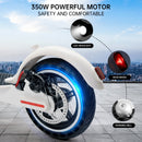 8.5" Electric Scooter for Adult Folding Electric Scooter with 350W Motor 21 MPH Max Speed 25 Miles Long-Range and Deck Lights White