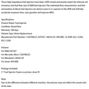 3PCS Fuel Injector EAT307 Fit Smart Fortwo 1.0L 2008-2015 1465A129