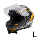 DOT Motorcycle Helmet Adult Street Full Face Orange