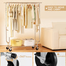 Portable Closet 660lbs Clothing Racks with Wheels Heavy Duty Clothes Rack Metal Clothes Storage