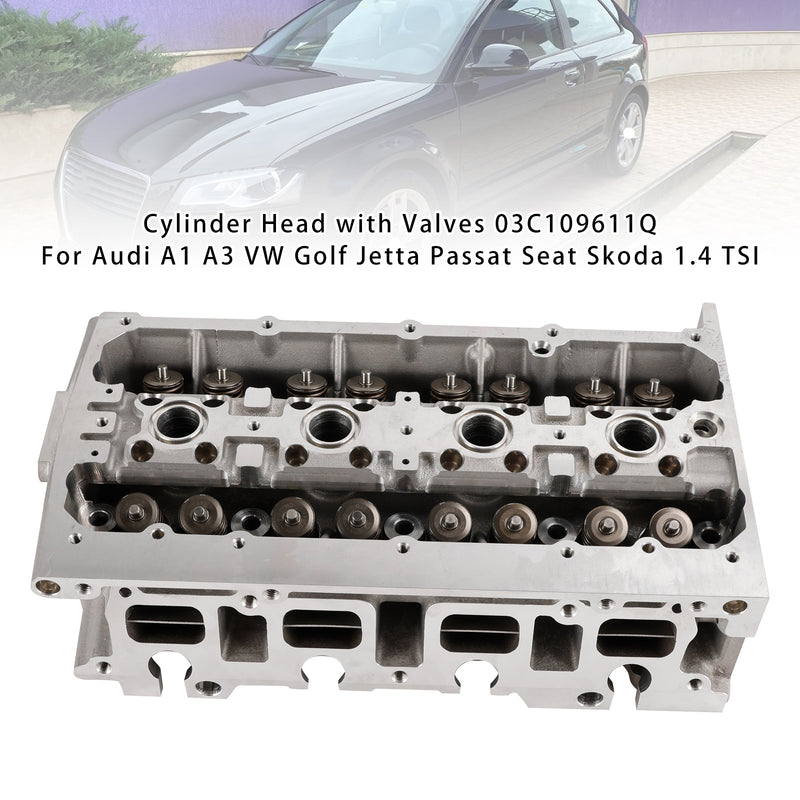 Cylinder Head with Valves 03C109611Q For Audi A1 A3 For VW Golf Jetta Passat