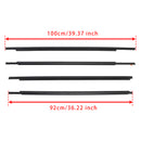 4PCS Door Glass Belt Outer Molding Weatherstrip For Toyota Prius 2004-2009