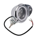 Motorcycle Beam Headlight Fog Lamp Custom Chrome