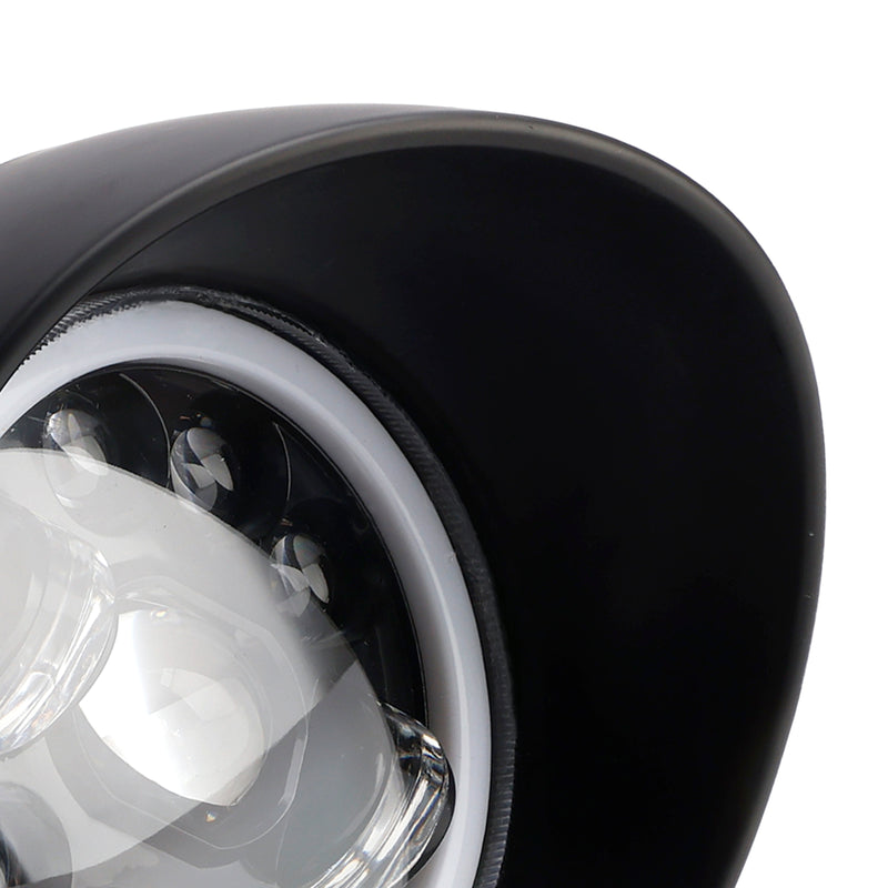 5.75" Headlight Lamp Spotlight Universal 9-Bulbs Fits For Motorcycle Chrome