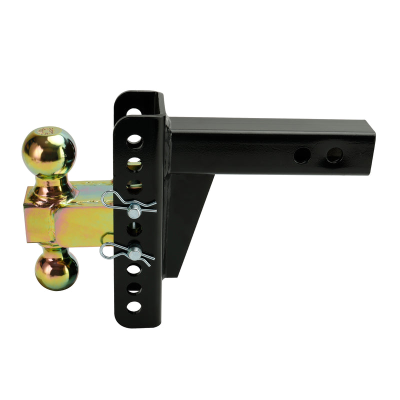 45900 Adjustable Channel Style Dual Ball Mount For 2" Trailer Hitch Tow Receiver