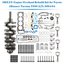 3RZ-FE Engine Overhaul Rebuild Kit for Toyota 4Runner Tacoma T100 2.7L 1994-04