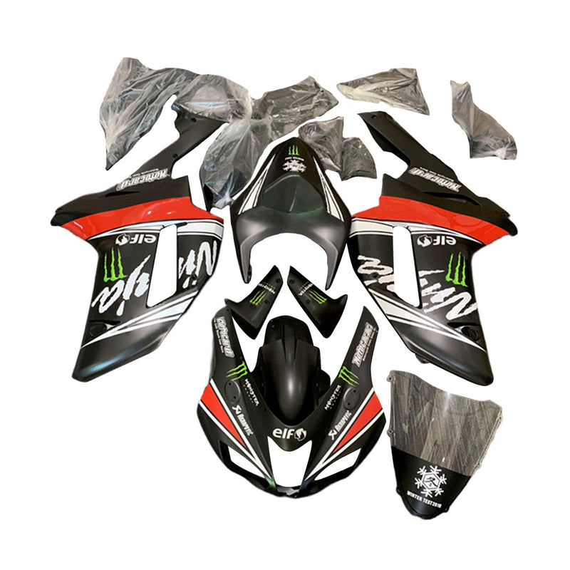 Amotopart Kawasaki ZX6R 636 2007-2008 Fairing Kit Bodywork Plastic ABS