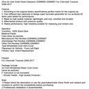 2009-2017 Chevrolet Traverse 2Pcs Air Inlet Grille Panel Extension 22956656 22956657