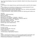 2pcs Front Door Weather Strip Seal 15244250 15063155 For Chevy Silverado Cab