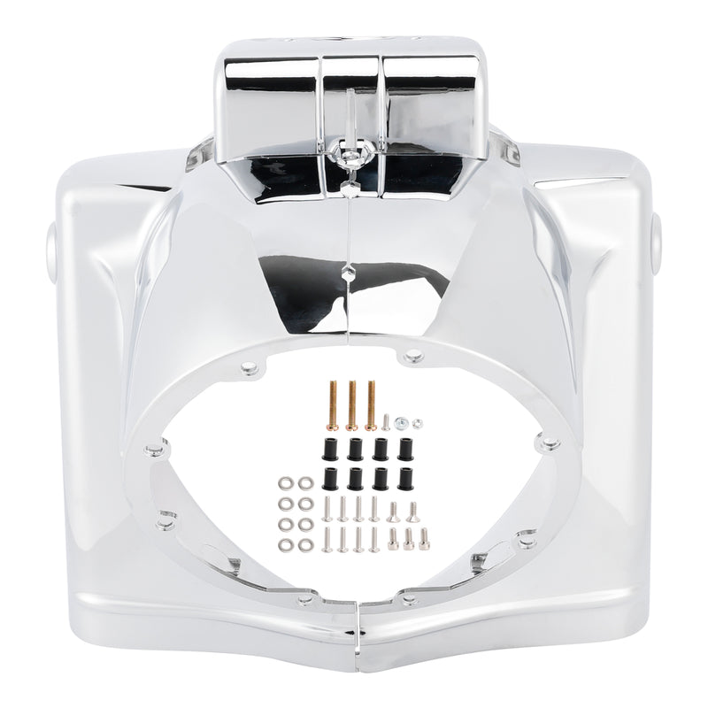 7" Round Headlight Nacelle Cover For Touring Road King FLHR 2014-2023