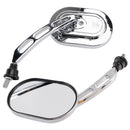 Pair of Chrome Mirrors Left & Right Mirror Set 10mm For Motorcycle Chopper