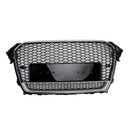 RS4 Style Front Bumper Grille Grill Fit Audi A4 S4 B8.5 2013-2016 w/ Quattro