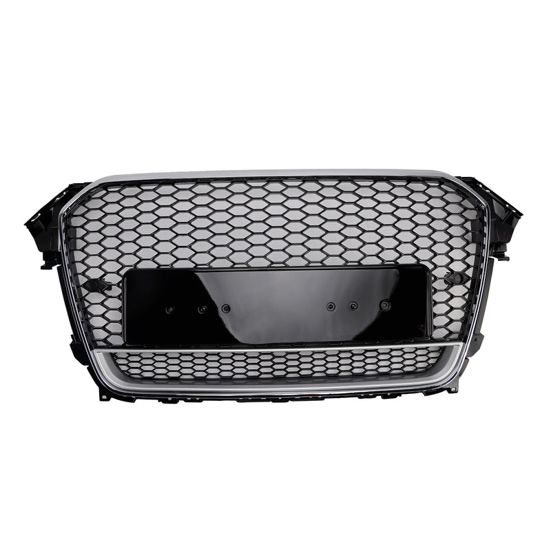 RS4 Style Front Bumper Grille Grill Fit Audi A4 S4 B8.5 2013-2016 w/ Quattro