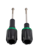 Cnc Anti-Crash Frame Sliders Protector Green For Kawasaki Ninja 650 2017-2023