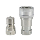 3/8" NPT Hydraulic Quick Connect Coupler ISO B 7241 Male & Female