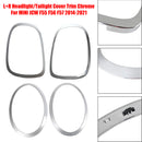 MINI JCW F55 F56 F57 2014-2021 L+R Headlight Tailight Cover Trim Chrome