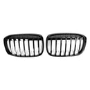 BMW X1 F48 F49 2016-2018 2PCS Gloss Black Front Kidney Grille Grill