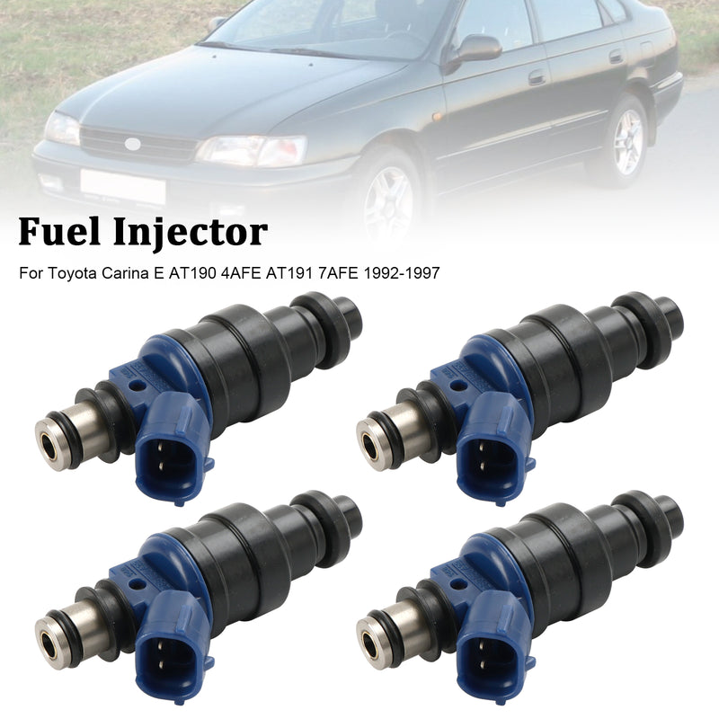 4PCS Fuel Injector 23250-02030 Fit Toyota Carina 1992-1997 23209-02030