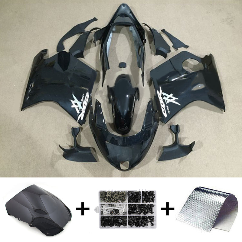 Amotopart Honda CBR1100XX SuperBlackBird 1996-2007 Fairing Kit Bodywork ABS