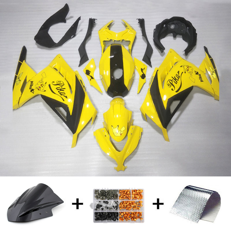 Amotopart Kawasaki EX300/Ninja300 2013-2017 Fairing Kit Bodywork Plastic ABS