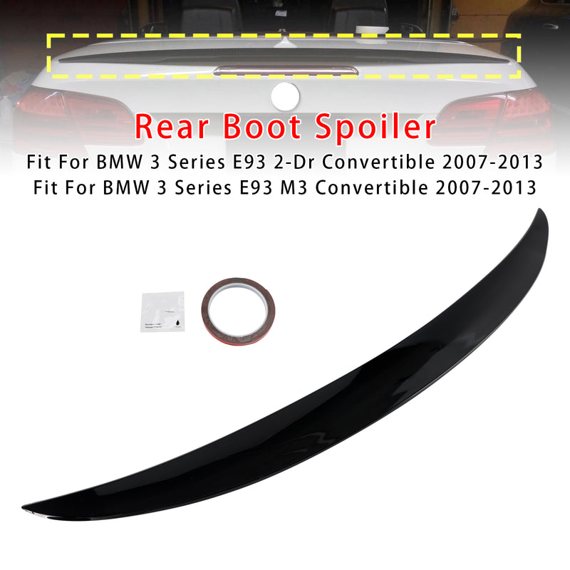 Gloss Black Rear Boot Spoiler For BMW 3 Series E93 Convertible 2007-2013