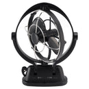 12V/24V Auto-Sensing Low-Power Draw Fan For Boats and RV Black