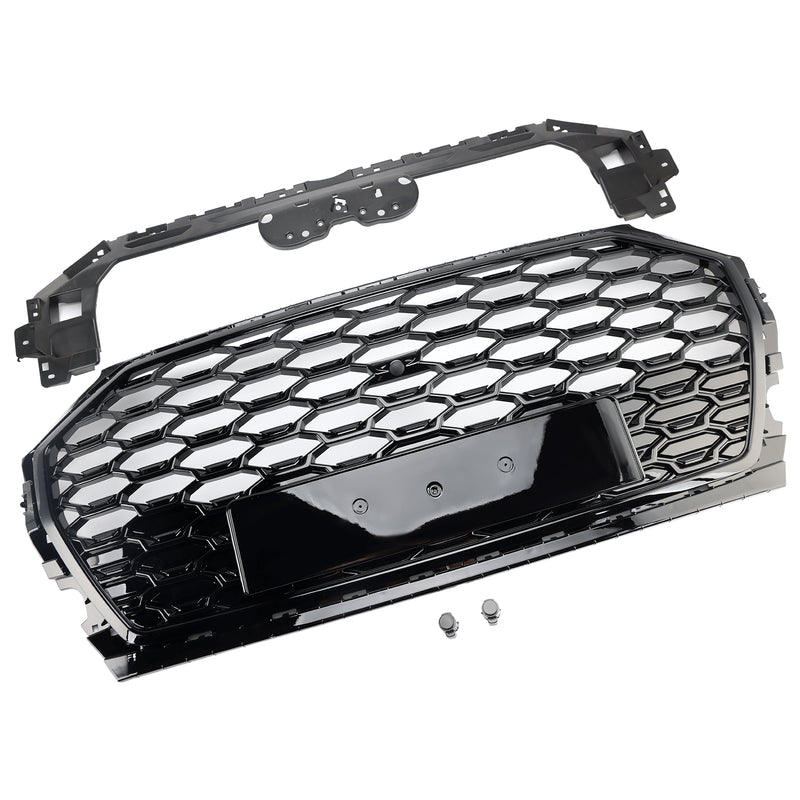 RSQ5 Style Front Honeycomb Mesh Grill Grille Fit Audi Q5 SQ5 2021-2025