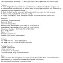 Rear Differential Assembly 3.73 Ratio 33107566179 For BMW E81 E87 E90 E91 E92