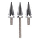 3 Spiked Windshield Bolts Silver For Electra Glide Tri Glide Street Glide 14-25