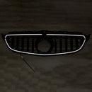 Black Front Bumper Grill Grille Fit Mercedes W205 C250 C300 2015-2021 W/LED