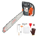 24" 68CC Gasoline Chainsaw Cutting Wood Gas Sawing Crankcase Chain Saw