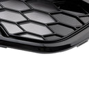 Gloss Black Front Bumper Grille Fit Ford Transit Custom Trail 2018-2023 W/ 3LED