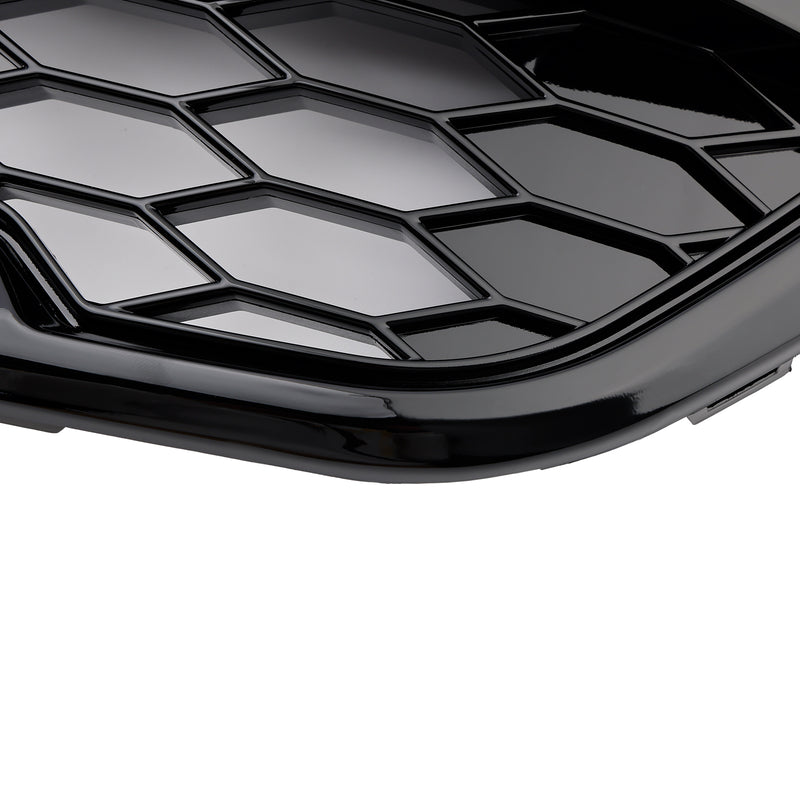 Gloss Black Front Bumper Grille Fit Ford Transit Custom Trail 2018-2023 W/ 3LED