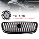 Gloss Black Honeycomb Front Bumper Grille Grill Fit Jaguar XE 2015-2018