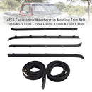 4PCS Car Window Weatherstrip+2 Seals For GMC C1500 C2500 C3500 K1500 K2500 K3500