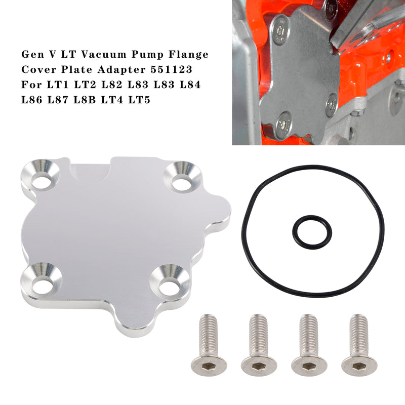 Gen V LT Vacuum Pump Flange Cover Plate Adapter 551123 For LT1 LT2 L82 L83