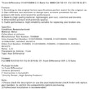 Front Differential 31507590898 3.15 Ratio For BMW F20 F30 F31 F32 X5 E70 X6 E71