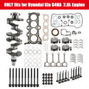G4NA 2.0L Engine Rebuild Kit Crankshaft Con Rods Gasket Kit for HYUNDAI KIA