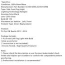 1 Pcs Front Bumper Left Fog Light With Bulb For VW Beetle 2012-2016 5C5941699A