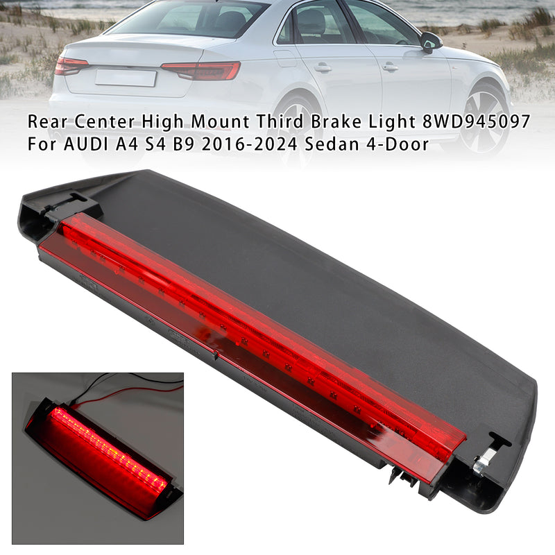 Rear Center High Mount Third Brake Light 8WD945097 For AUDI A4 S4 B9 2016-2024