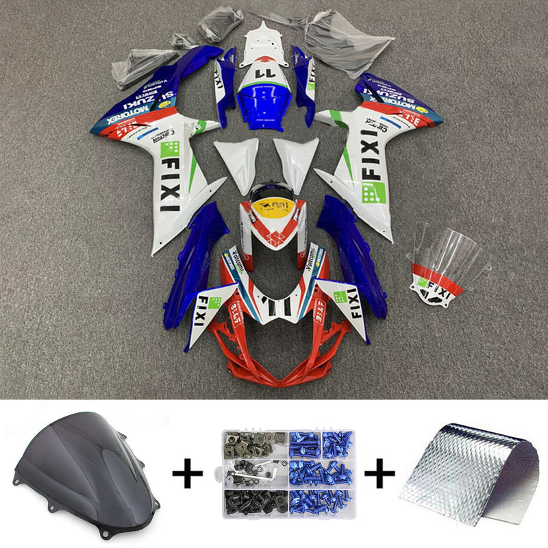 Amotopart  Suzuki GSXR 600/750 2011-2024 K11 Fairing Kit Bodywork Plastic ABS