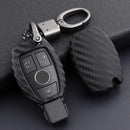 Leather Silicone Car Key Case Cover With Buckle For Mercedes-Benz