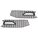 2PCS Bumper Fog Light Lamp Cover Grille Grill Fit Audi A4 S-line S4 2013-2015