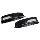 2PCS Bumper Fog Light Lamp Cover Grill Grille Fit Audi A4 S-line S4 2013-2015