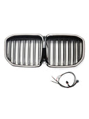 2019-2022 Fit BMW X7 G07 Double Slat Gloss Black Front Kidney Grill Grille