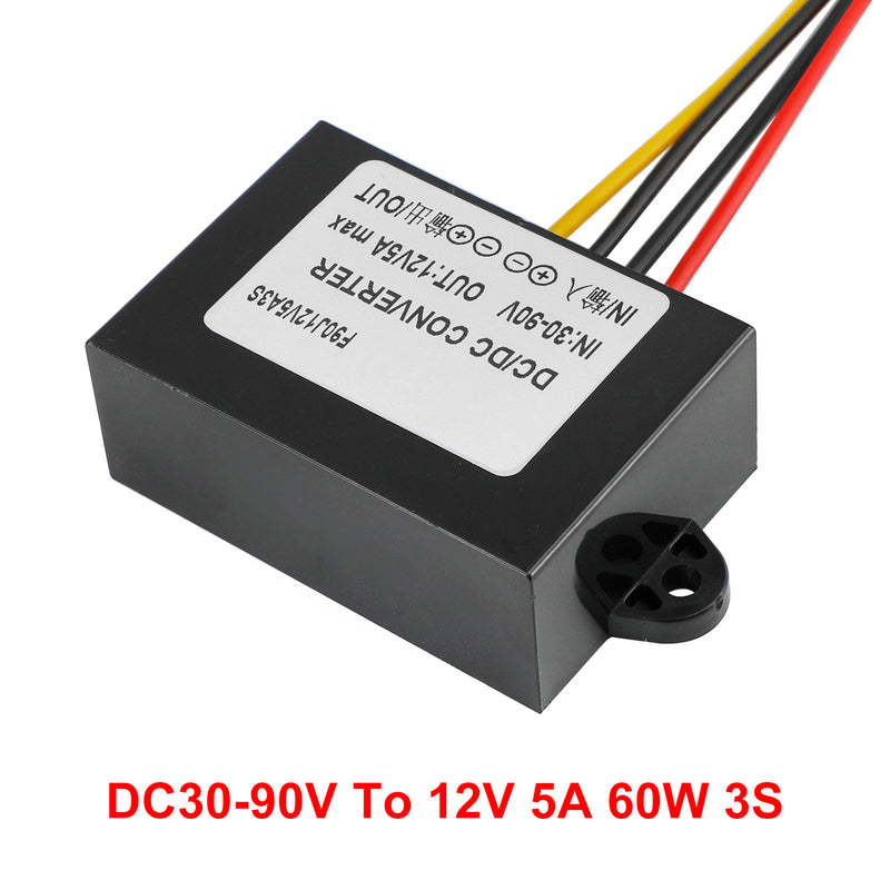 WaterProof 30-90V to 12V 1-30A Step Down DC/DC Power Converter Regulator